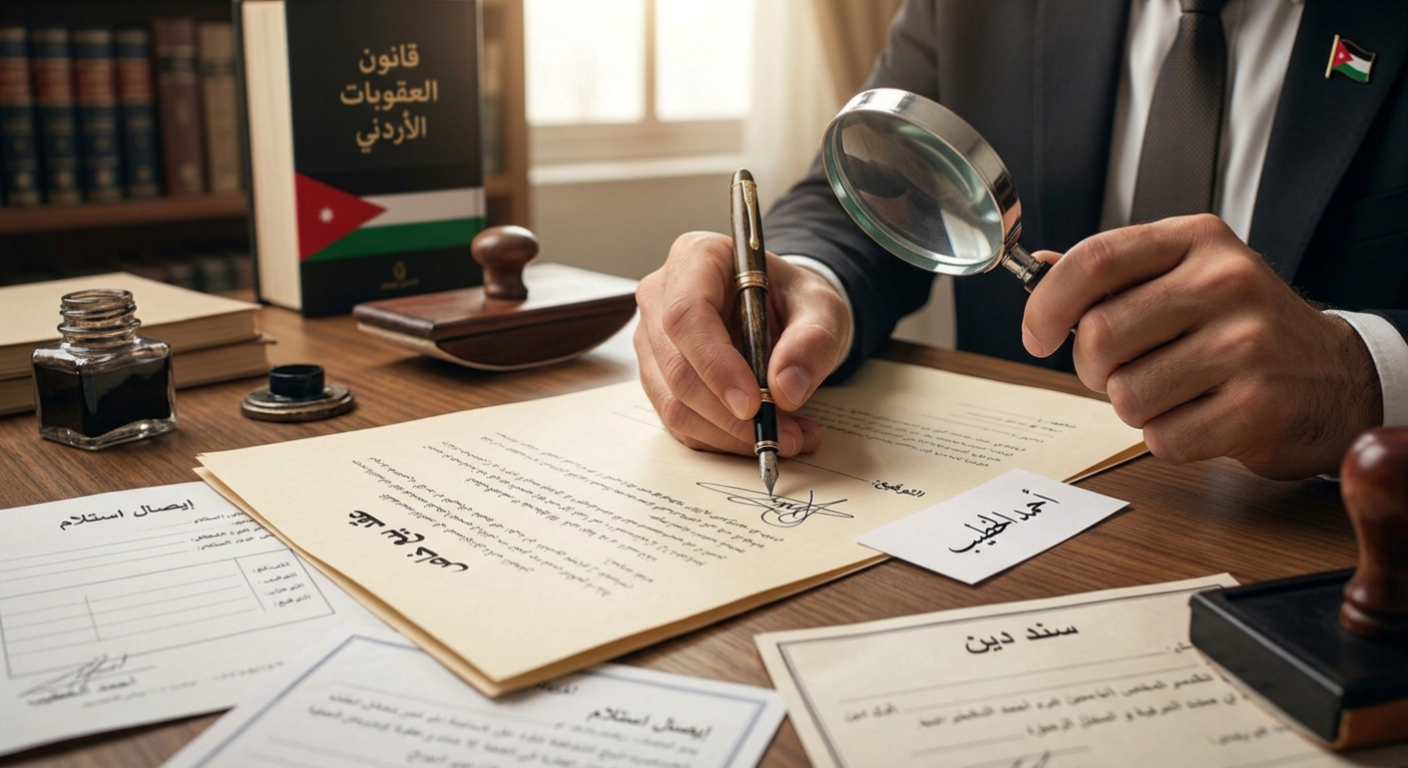 التزوير في الاوراق الخاصة وفقا لقانون العقوبات الأردني